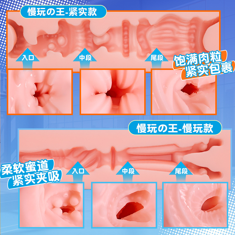 Jiuai Manual Masturbation Cup for Men, Hand-Squeeze Control, TPE Sleeve - Image 4