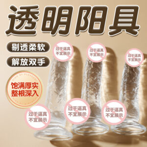 Transparent TPE Female Masturbation Device with Telescopic Vibration