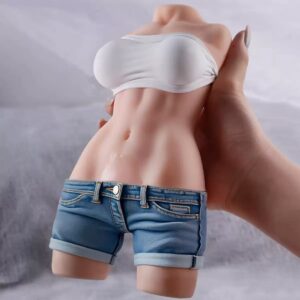 720 Half-Body TPE Male Masturbator with Realistic Textured Canal, Manual Control
