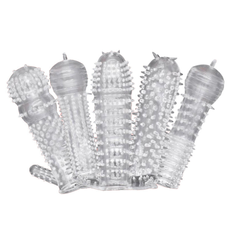 Wolf Tooth Crystal Sleeve Soft Textured Manual Stimulating Condom Cover for Couples - Image 3