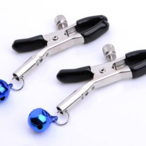 Plum Red Double Bells 2-Piece Set, Metal and Soft Silicone Anal Bells