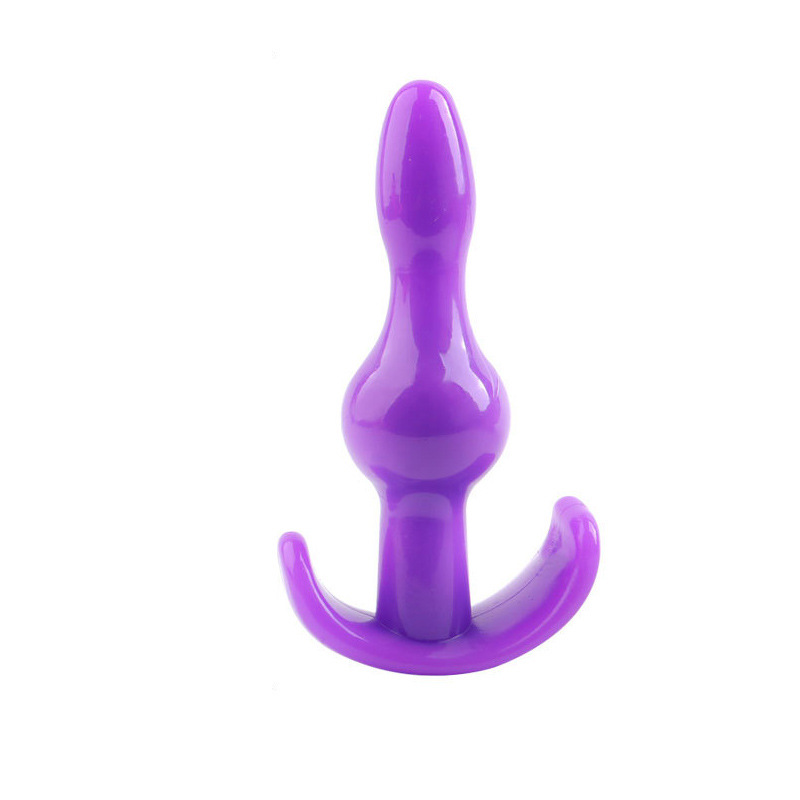 TPE Anal Plug with Three Beads, Pink Wearable Design for Adults - Image 5