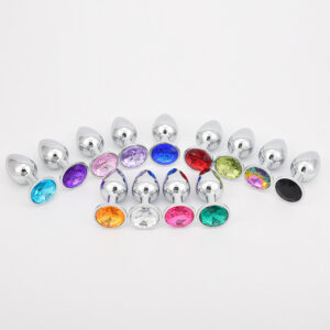 Metal Anal Plug Set 3 Pieces Round-Base Backcourt Plugs for Men and Women