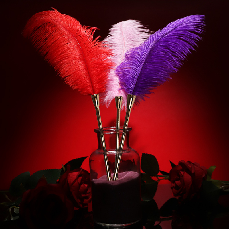 Zinc Alloy Hand Clapping Feather Stick 28cm Couple Flirting Sensory Accessory - Image 2