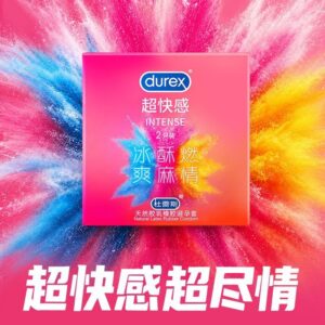 Durex Ultra-Fast Pleasure Condoms, Cool Tingling Mint Scent, Thin Latex, 2-Pack