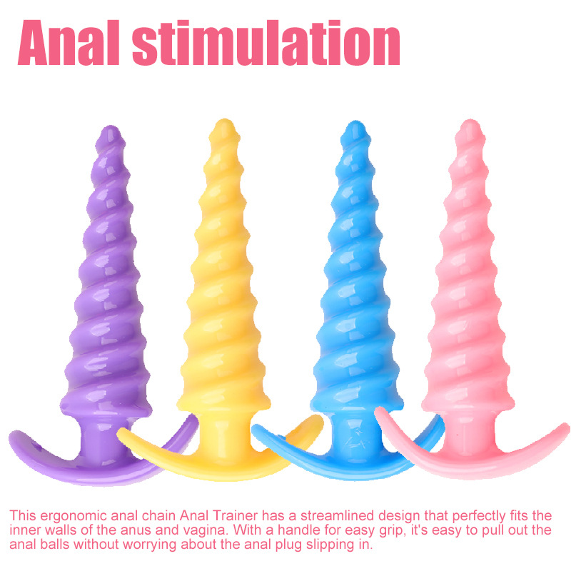 Chrysanthemum Anal Plug, Purple TPE Outdoor-Wear Anal Toy - Image 2