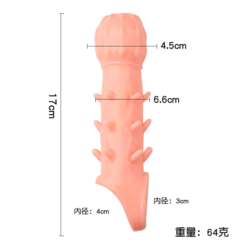 Triple-Set Textured Sleeve Kit with Crystal Spikes, TPE, Manual Control - Image 5