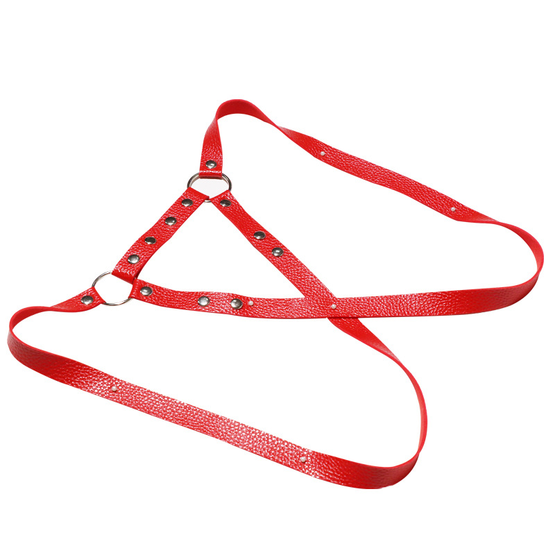 SM Bondage Restraint Set with Metal Clamps, Black Faux Leather and Spandex Wearable Kit - Image 2