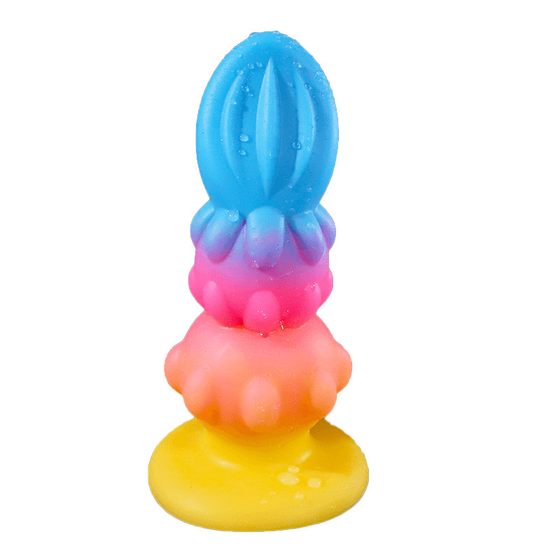 Gourd Flower Silicone Anal Plug, Colorful Mini Special-Shaped Adult Toy - Image 5