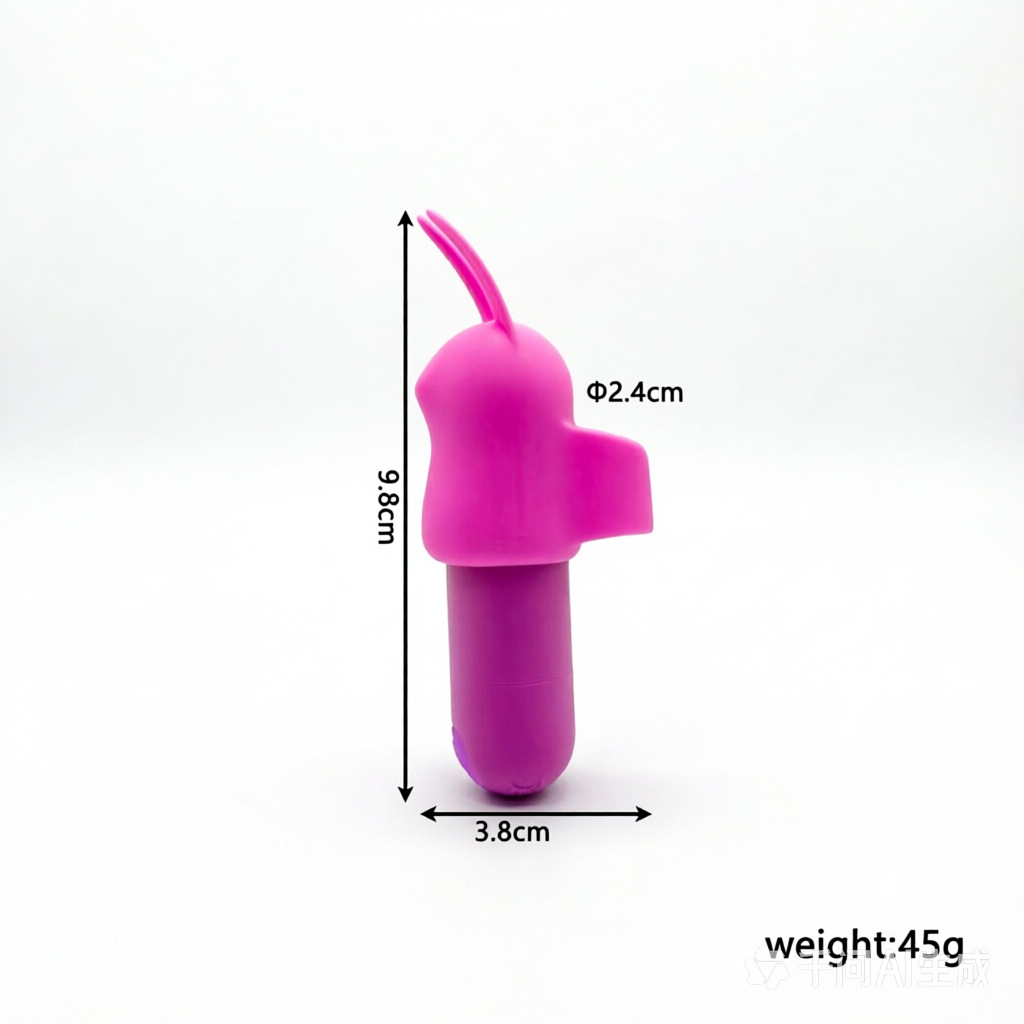 Silicone Rabbit Ear Mini Vibrator, 10-Speed Wireless Charging, Pink - Image 3