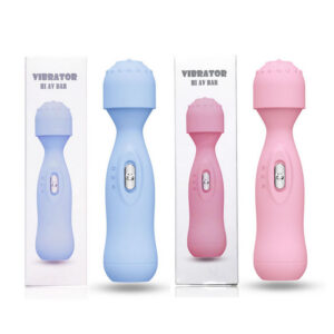 Rechargeable Mini AV Vibrator, Frequency-Conversion Massage Stick, Pink or Blue
