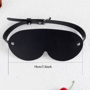 Eyeses Black Leather Half-Face Mask for Adults