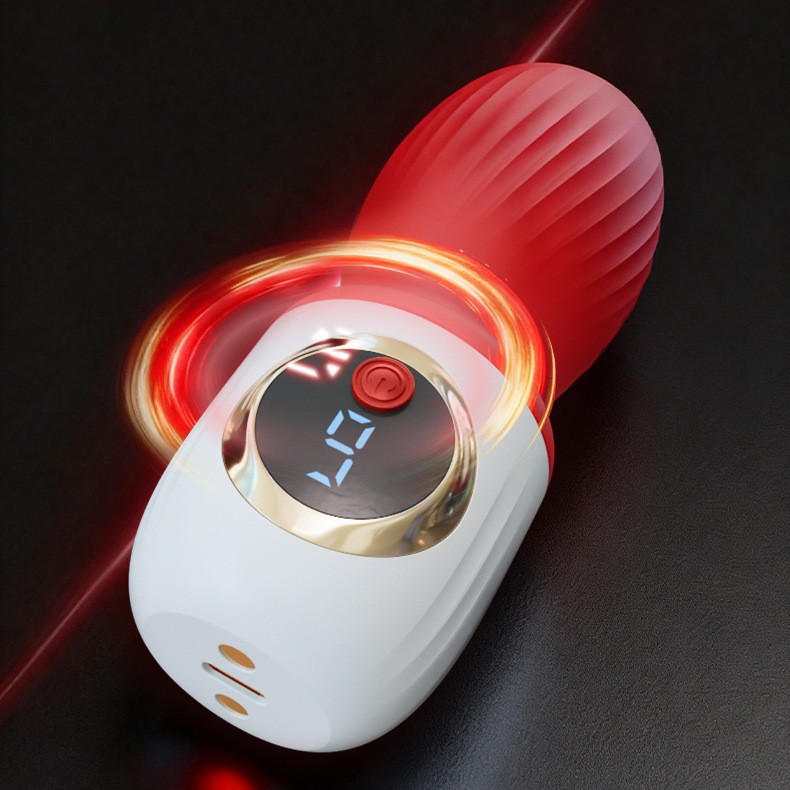 Electric Suction Male Masturbator Cup with Silicone Sleeve, Red ABS Shell - Image 4