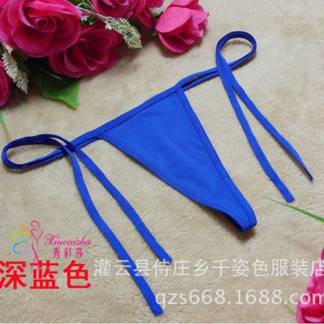 Low-Rise Transparent Thong Panties for Women, Stretch Polyester-Spandex, One Size Pink - Image 3