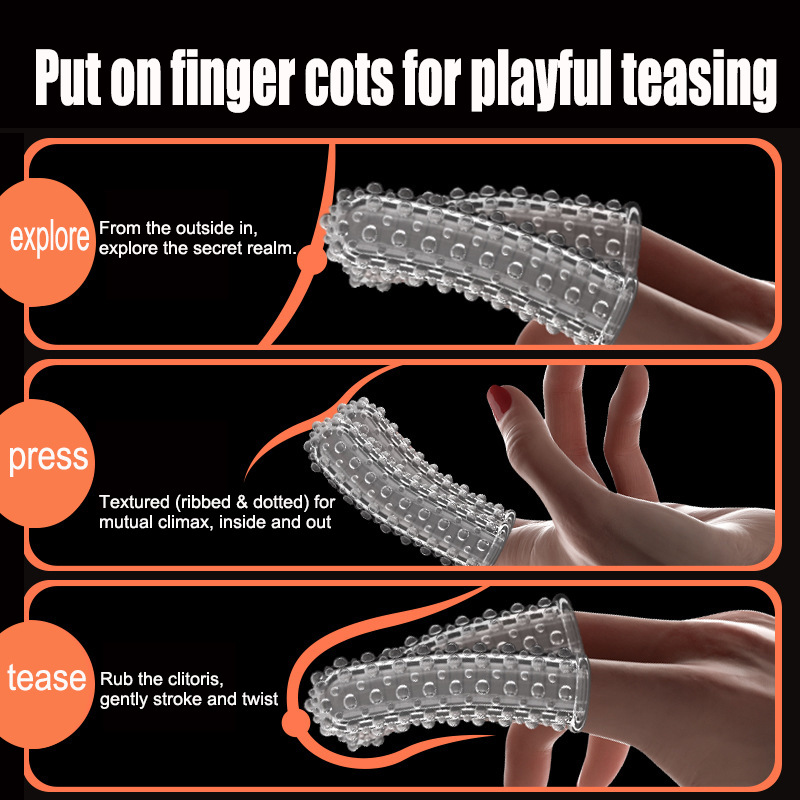 TPE Double-Fingered Textured Masturbation Sleeve, Thorned Stroker for Adults - Image 4