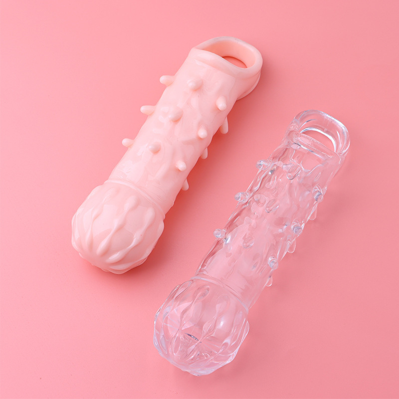 Triple-Set Textured Sleeve Kit with Crystal Spikes, TPE, Manual Control - Image 2