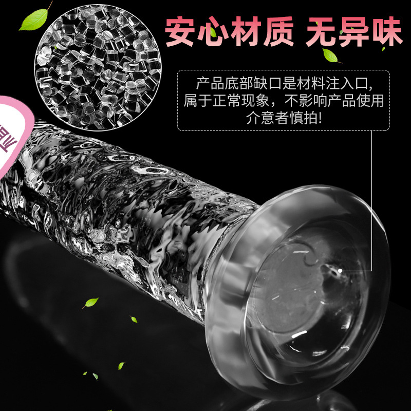 Transparent TPE Dildo for Adult Women, Realistic Shape, Single Pack - Image 4
