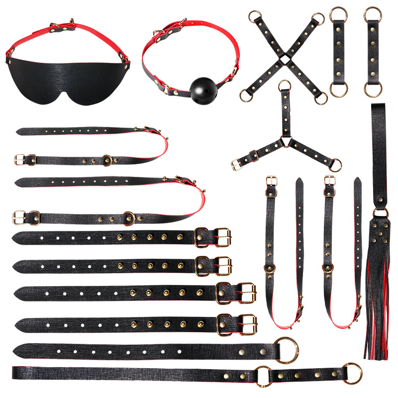 SM Waist Restraint Set with Leather and Metal Bondage Accessories for Couples - Image 3