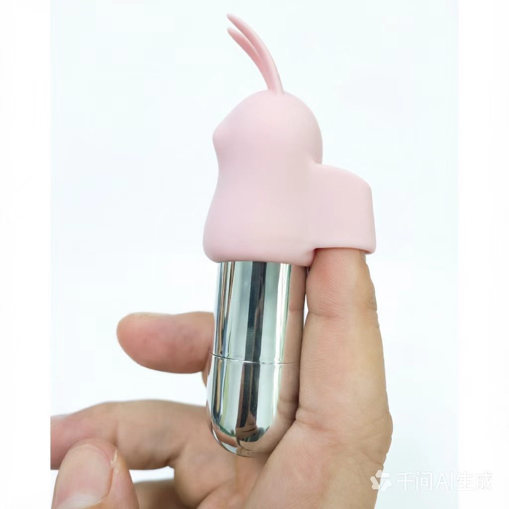 Silicone Rabbit Ear Mini Vibrator, 10-Speed Wireless Charging, Pink - Image 2
