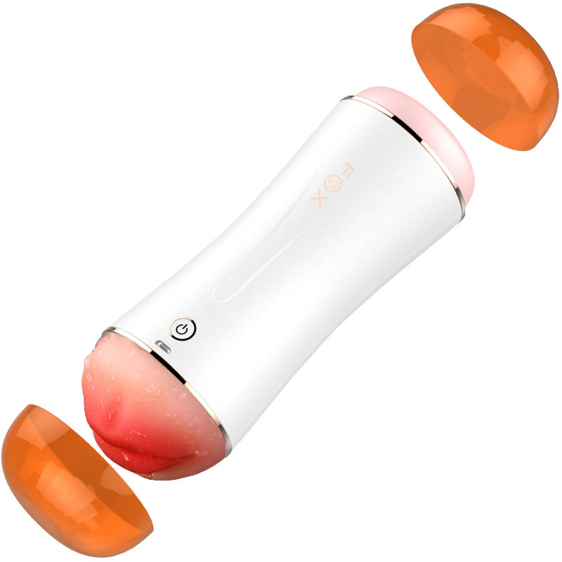 FOX Double Fun S2 Double-Head Interactive Masturbator with Voice Feedback and USB Rechargeable Motor - Image 4