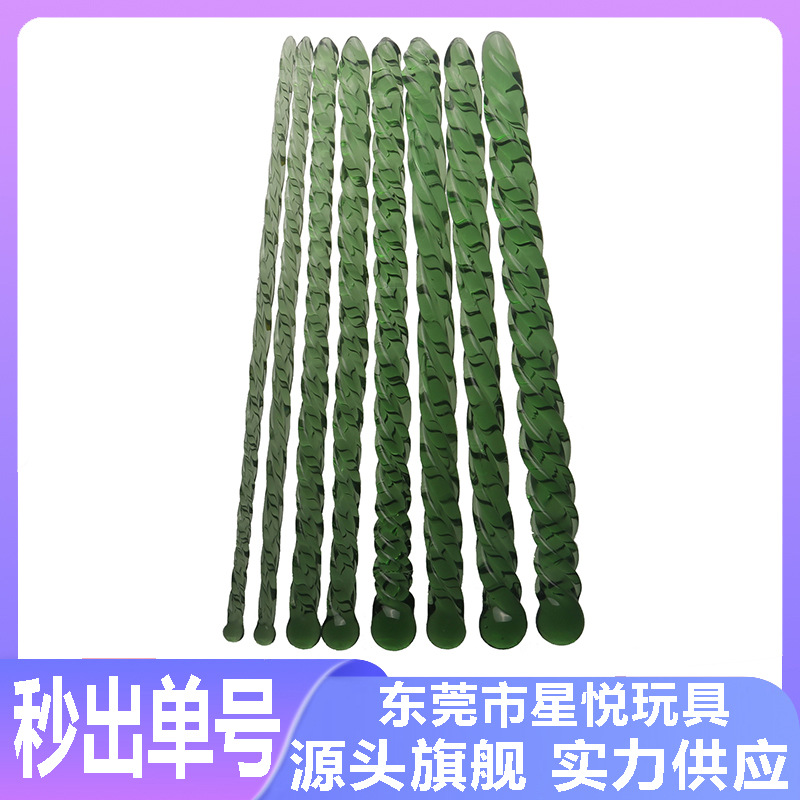 Threaded Crystal Glass Urethral Plug Rod, 200mm Horse-Eye Sound for Penile Stimulation - Image 4