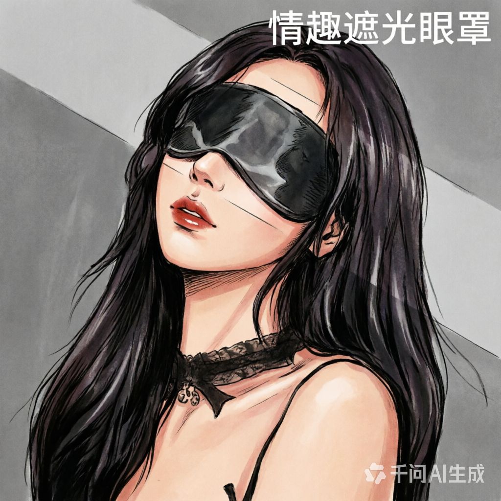 Blackout Eye Mask with Matching Collar, Elastic Strap, Black Sleep and Play Blindfold - Image 4