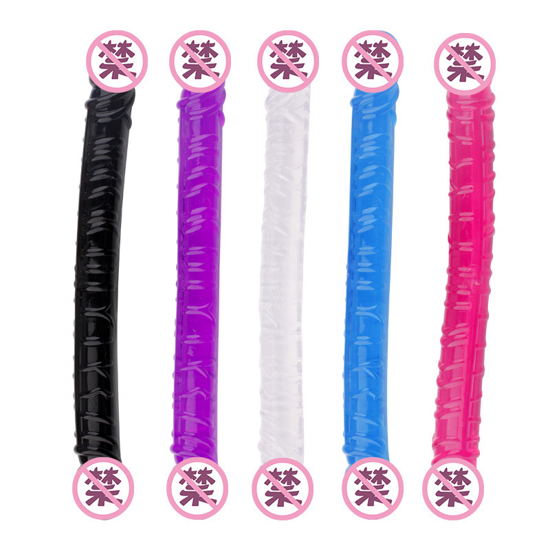 Double-Headed Dragon Dual-Ended Dildo, Flexible TPE, Colorful Finish - Image 5