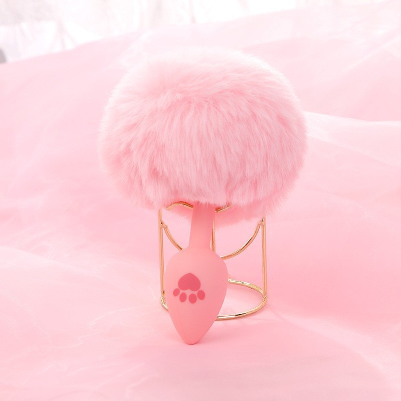 Fox Tail Anal Plug with Silicone Base and Plush Tail for Couples - Image 3
