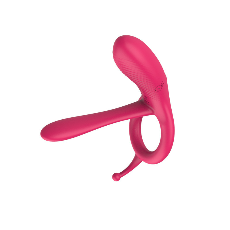 Remote Control Rechargeable Vibrating Ring with Long Tongue, 10-Frequency Silicone Cock Ring - Image 2