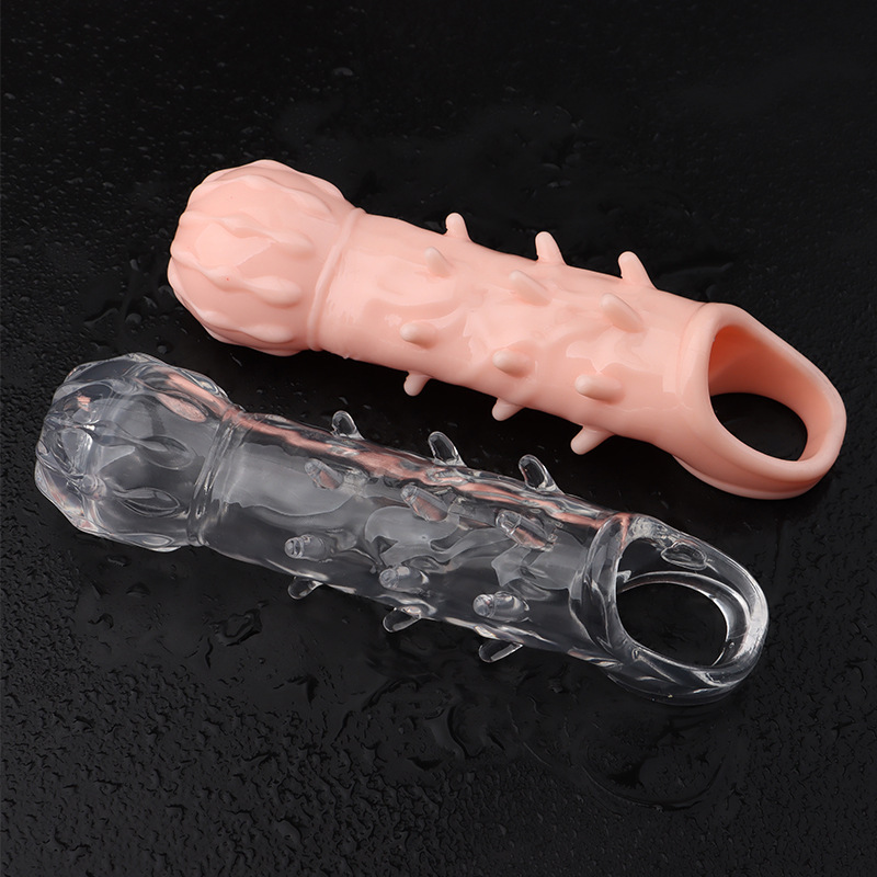 Triple-Set Textured Sleeve Kit with Crystal Spikes, TPE, Manual Control - Image 3