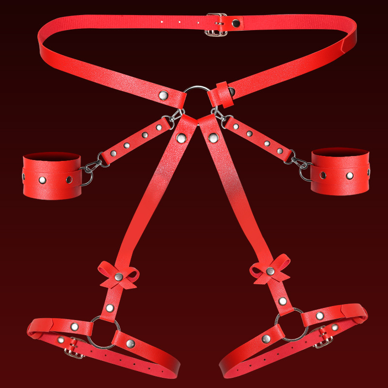 Jiuai SM Restraint Set Leather and Metal Handcuffs for Couples - Image 3