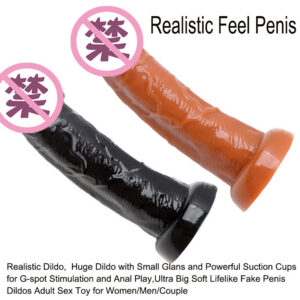 Suction Cup Dildo with TPE Body-Safe Shaft, Hands-Free Mount Base, Dual-Use Design