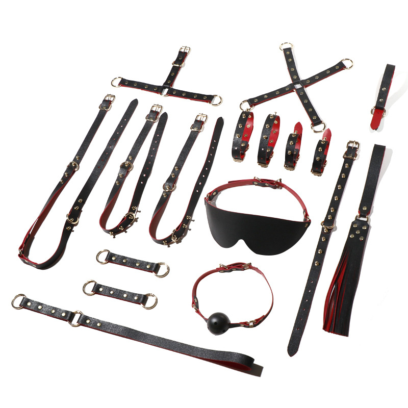 SM Waist Restraint Set with Leather and Metal Bondage Accessories for Couples - Image 5