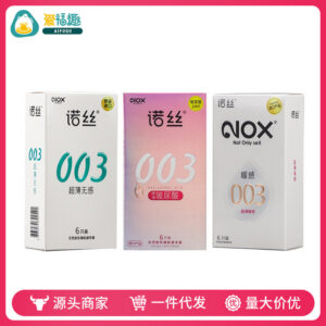 Nox 003 Ultra-Thin Condoms, Smooth Unscented Latex, Medium, 6-Pack