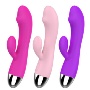 Dual-Head Vibrator with 12 Vibration Modes, Skin-Friendly Silicone, 18.5 cm