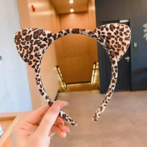 Leopard Print Stockings with Plush Ears and Collar Roleplay Outfit