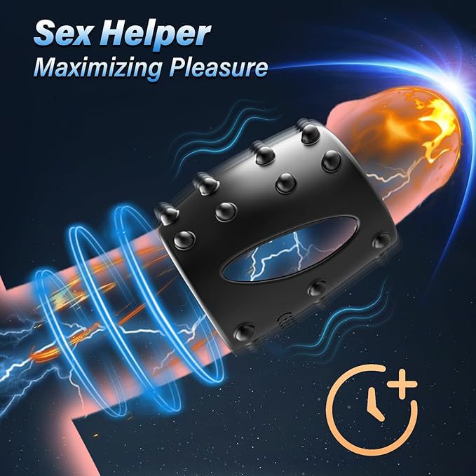Vibrating Silicone Lock-On Ring, Desensitizing Trainer, Dual-Color Set - Image 4