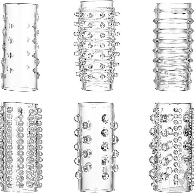 Men's Soft Silicone Penis Ring Set, 6-Piece Locking Rings, Stretchy Fit - Image 5