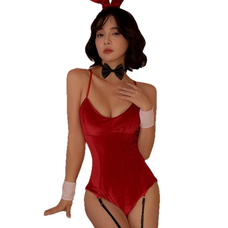 Bunny Roleplay Jumpsuit Set with Garter Belt, Chest Pad and Accessories - Image 5
