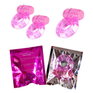 Crystal Vibrating Ring 10-Pack Silicone Manual-Control Couples Wearable