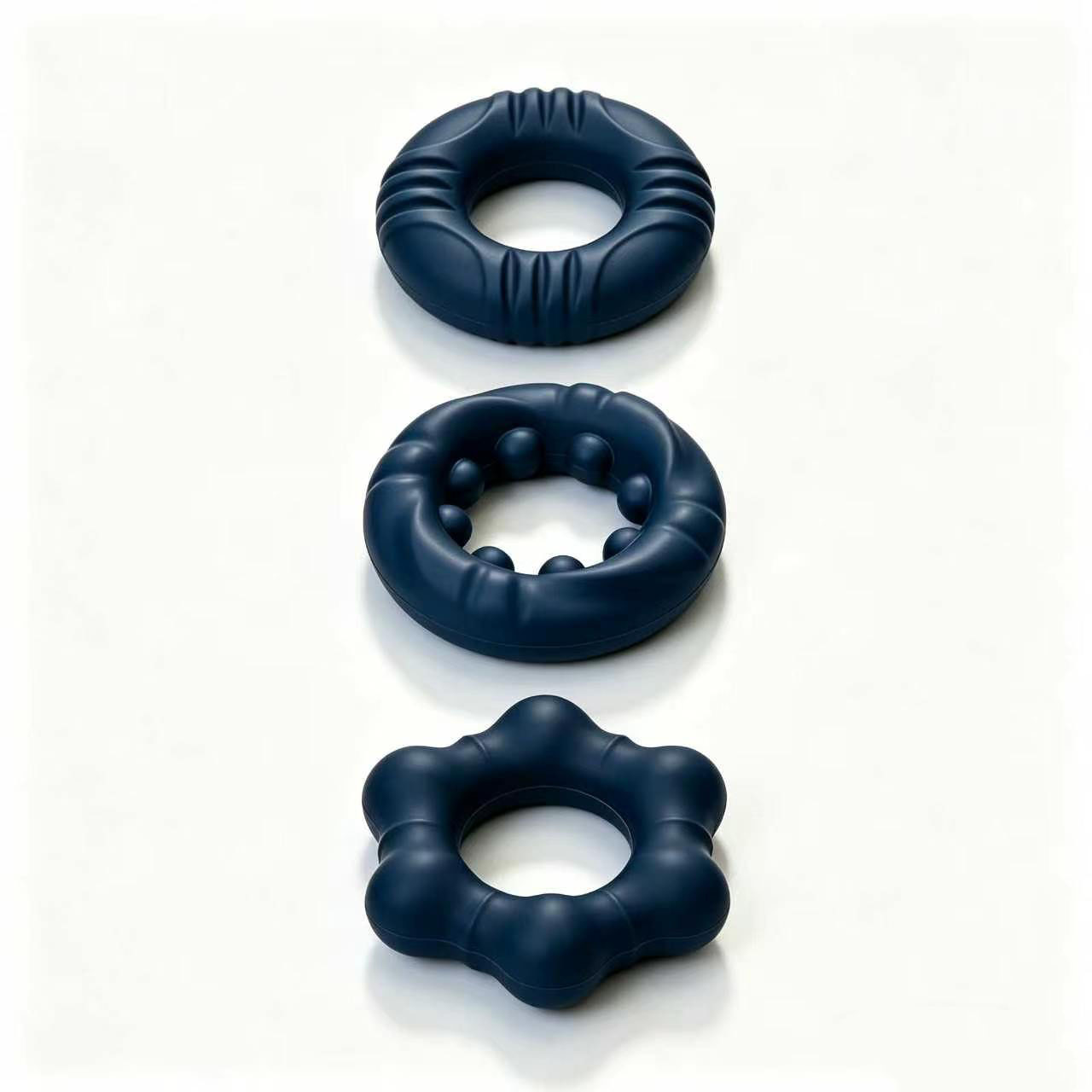 Men's Liquid Silicone Delay Ring, Hexagon Design, Non-Vibrating Couples Wearable - Image 5