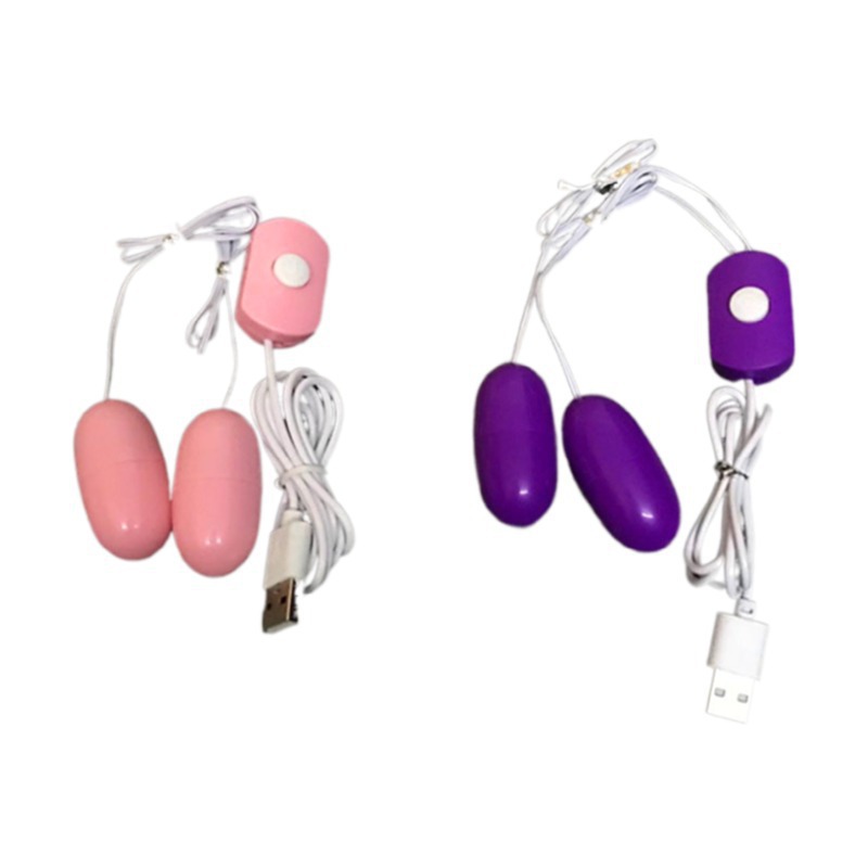 USB Rechargeable Vibrating Egg with 12 Vibration Patterns, Pink or Purple TPE-ABS Design - Image 5
