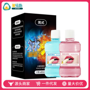 Strawberry Mint Oral Pleasure Liquid 80ml Duo, Warming and Cooling Sensation