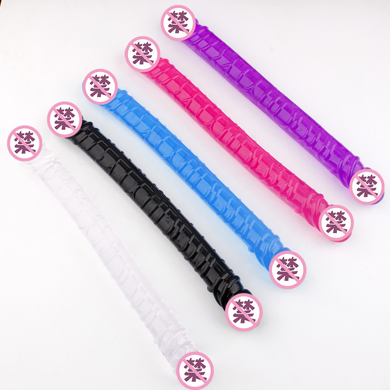 Double-Headed Dragon Dual-Ended Dildo, Flexible TPE, Colorful Finish - Image 4