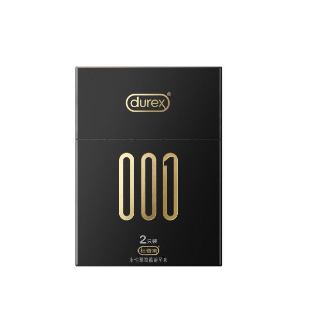 Durex 001 Polyurethane Ultra-Thin Condoms, 2-Pack, Water-Based Polyurethane, Invisible Fit - Image 5