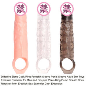 Wolf-Tooth Textured Silicone Condom Sleeve with Delay Lock, Flesh Tone