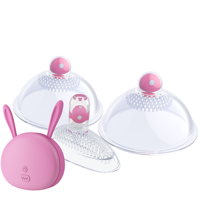 Wireless Remote-Controlled Breast Vibrating Massager, Discreet Wearable Chest Stimulator, Pink Silicone - Image 5