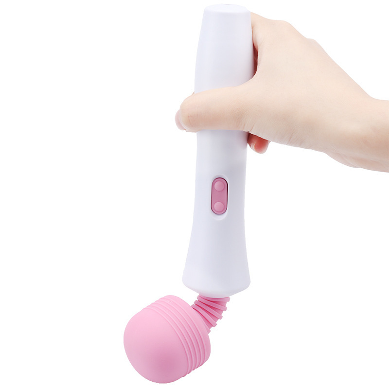 Wave AV Wand Vibrator, USB Rechargeable Wireless, 12 Frequency Modes, Pink-White - Image 4