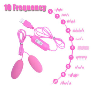 USB Rechargeable Remote-Control Wearable Egg Vibrator with 10 Vibration Modes