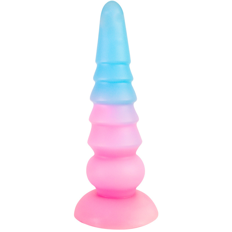 Luminous Special-Shaped Silicone Anal Plug, Gradient Glow-in-the-Dark Adult Toy - Image 5